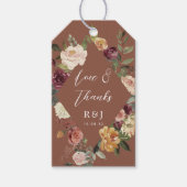 Waterverf van Rustic Bloom Floral Wedding Favor Cadeaulabel (Voorkant)