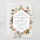 Waterverf van Rustic Bloom Floral Wedding Kaart (Voorkant)