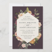 Waterverf van Rustic Bloom Floral Wedding Kaart (Voorkant)
