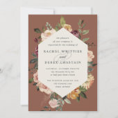 Waterverf van Rustic Bloom Floral Wedding Kaart (Voorkant)