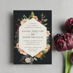 Waterverf van Rustic Bloom Floral Wedding Kaart