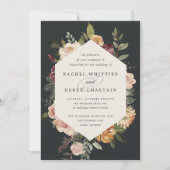 Waterverf van Rustic Bloom Floral Wedding Kaart (Voorkant)