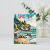 Waterverf van Santa Cruz California Briefkaart (Staand voorkant)