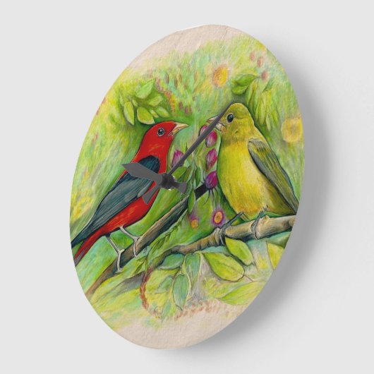 Waterverf van schitterende olieramers grote klok (Hoek)