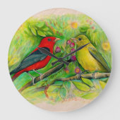 Waterverf van schitterende olieramers grote klok (Voorkant)