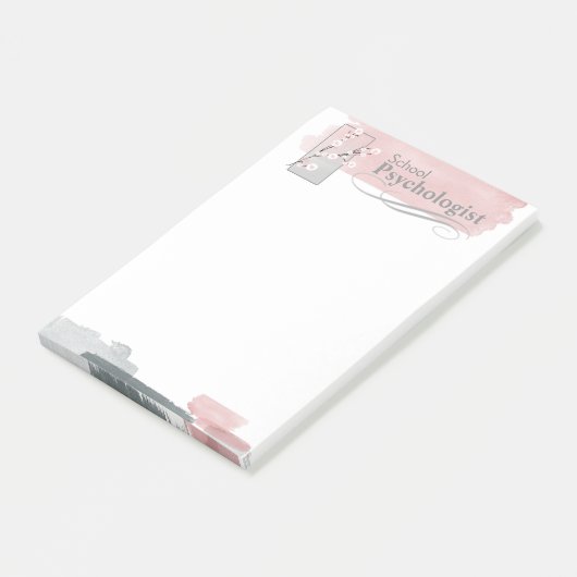 Waterverf van schoolpsycholoog Post-it Notes (Schuin)