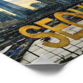 Waterverf van Seoul Korea Poster (Hoek)