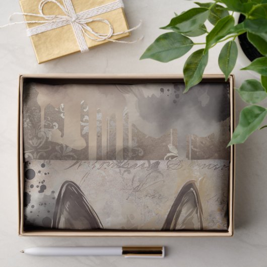 Waterverf van Shepherd Dog Tissuepapier (Geschenk)