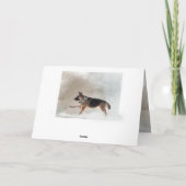 Waterverf van Shepherd Happy Holiday Scene Feestdagen Kaart (Achterkant)