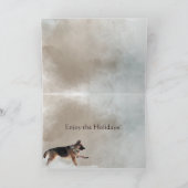 Waterverf van Shepherd Happy Holiday Scene Feestdagen Kaart (Binnen)