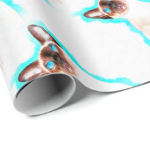 Waterverf van Siamese kat Cadeaupapier (Rol Hoek)