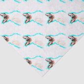 Waterverf van Siamese kat Tissuepapier (Detail)