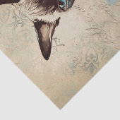 Waterverf van Siamese kat Tissuepapier (Detail)