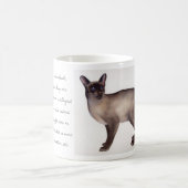 Waterverf van Siamese katten met informatie over h Koffiemok (Center)