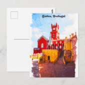 Waterverf van Sintra Portugal Briefkaart (Voorkant / Achterkant)