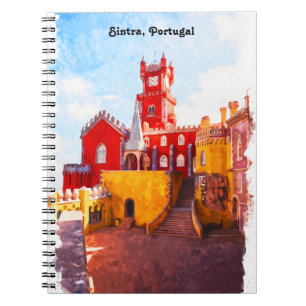 Waterverf van Sintra Portugal Notitieboek