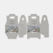 Waterverf van sneeuwravijn bedankdoosjes (Uitgevouwen)