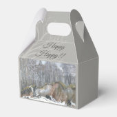 Waterverf van sneeuwravijn bedankdoosjes (Voorkant Zijde)