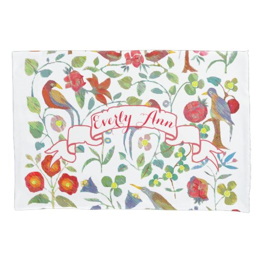 Waterverf van speciale meisjesruimte kussensloop (Voorkant)