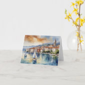 Waterverf van Split-Kroatië Kaart (Gele Bloem)