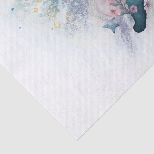 Waterverf van Starfish Floral Tissuepapier (Detail)