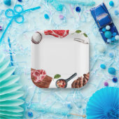 Waterverf van steak food papieren bordje (Feest)