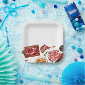 Waterverf van steak food papieren bordje (Feest)