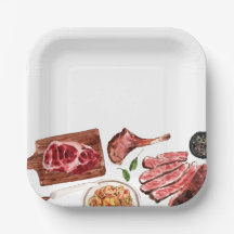 Waterverf van steak food