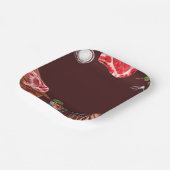Waterverf van steak food papieren bordje (Gebogen)