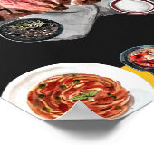 Waterverf van steak food poster