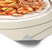 Waterverf van steak food poster (Hoek)