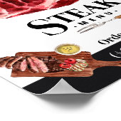 Waterverf van steak food poster (Hoek)