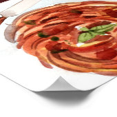 Waterverf van steak food poster (Hoek)