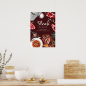 Waterverf van steak food poster (Keuken)