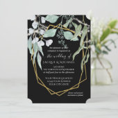 Waterverf van strijklampjes Eucalyptus Geometric W Kaart (Staand voorkant)