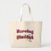 Waterverf van studente verpleegster grote tote bag (Voorkant)