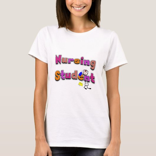 Waterverf van studente verpleegster t-shirt (Voorkant)
