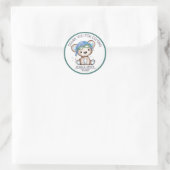 Waterverf van Teddy Bear Ronde Sticker (Tas)
