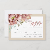 Waterverf van Terracotta RSVP Kaartje (Voorkant)