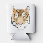 Waterverf van tijgerhoofd Big Wild Cat Animal Blikjeskoeler (Achterkant)