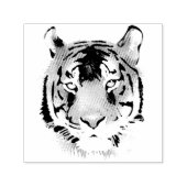 Waterverf van tijgerhoofd Big Wild Cat Animal Zelfinktende Stempel (Design)
