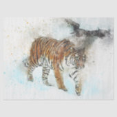 Waterverf van tijgerloopkunst ontkoppelen tissuepapier (Voorkant)