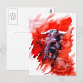 Waterverf van Toro Spaans vechtstier Briefkaart (Voorkant / Achterkant)