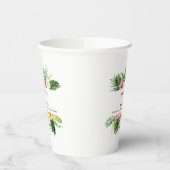 waterverf van tropisch felle geblazen naaldhout  papieren bekers (Links)