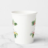 waterverf van tropisch felle geblazen naaldhout  papieren bekers (Rechts)