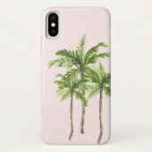 Waterverf van tropische palmbomen op eilanden Case-Mate iPhone case (Achterkant)