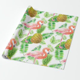 Waterverf van tropische tuinen cadeaupapier