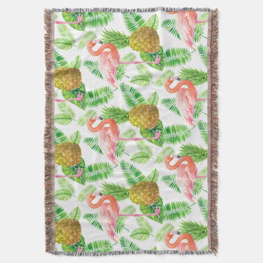 Waterverf van tropische tuinen deken (Voorkant Verticaal)