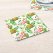 Waterverf van tropische tuinen kartonnen onderzetters (Schuin)