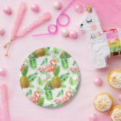 Waterverf van tropische tuinen papieren bordje (Feest)